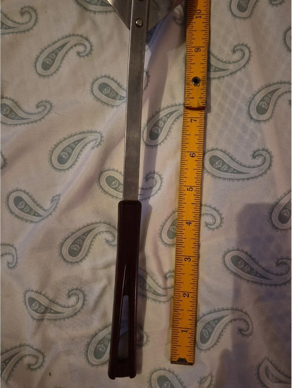 STANHOME Stainless large slotted serving spoon. Vintage 14” Teardrop